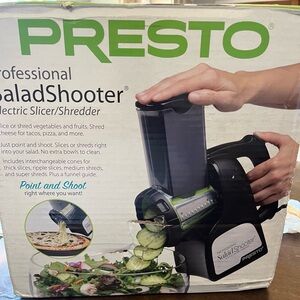 Presto Professional SaladShooter Electric Slicer/Shredder - Black/Green
